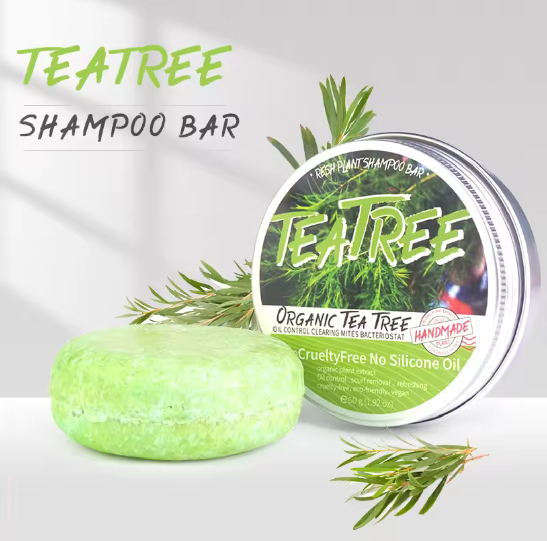Shampooing Solide à l’Arbre à Thé – Pureté & Fraîcheur du Cuir Chevelu