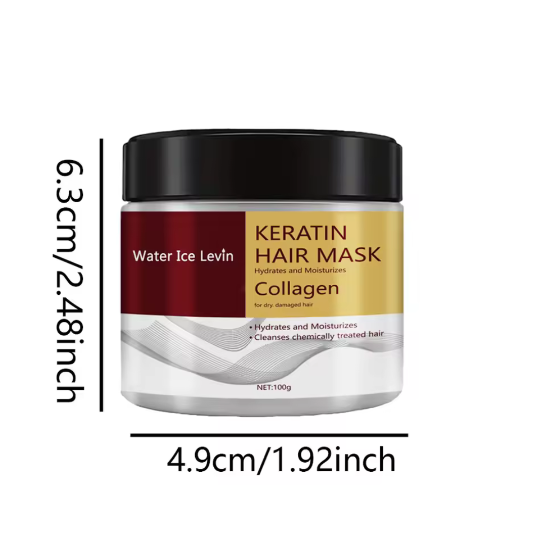 Masque Capillaire à la Kératine & Collagène – Water Ice Levin